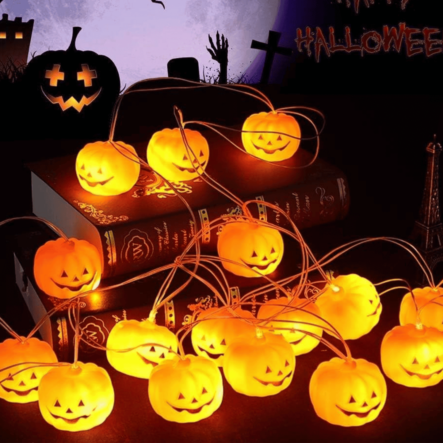 Luces Led De Halloween Calabazas